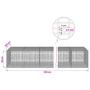 Gabion med 5 mm tråd og 5x2,5 cm net 350x100x50 cm