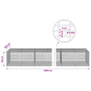 Gabion med 5 mm tråd og 5x2,5 cm net 1000x100x50 cm