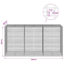 Gabion med 5 mm tråd og 5x2,5 cm net 300x100x150 cm