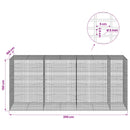 Gabion med 5 mm tråd og 5x2,5 cm net 350x100x150 cm