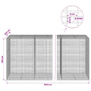 Gabion med 5 mm tråd og 5x2,5 cm net 800x100x150 cm