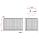 Gabion med 5 mm Tråd og 5x5 cm Maske 1000x30x100 cm