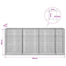 Gabion med 5 mm Tråd og 5x5 cm Maske 350x30x150 cm