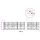 Gabion med 5 mm tråd og 5x10 cm net 1050x10x50 cm