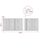 Gabion med 5 mm tråd og 5x10 cm net 500x10x100 cm