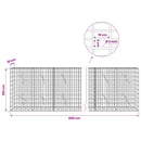 Gabion med 5 mm tråd og 5x10 cm net 800x10x100 cm