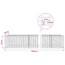 Gabion med 5 mm tråd og 5x10 cm net 1050x20x50 cm