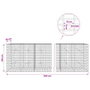 Gabion med 5 mm tråd og 5x10 cm net 500x20x100 cm