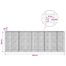 Gabion med 5 mm tråd og 5x10 cm net 450x20x150 cm