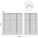 Gabion med 5 mm tråd og 5x10 cm net 1050x20x150 cm