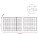 Gabion med 5 mm Tråd og 5x10 cm Maske 850x30x100 cm