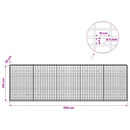 Gabion med 5 mm Tråd og 5x10 cm Maske 500x30x150 cm