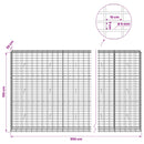 Gabion med 5 mm tråd og 5x10 cm net 950x30x150 cm
