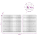 Gabion med 5 mm Tråd og 5x10 cm Maske 1000x30x150 cm