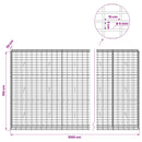 Gabion med 5 mm tråd og 5x10 cm net 1050x30x150 cm