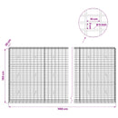 Gabion med 5 mm Tråd og 5x10 cm Maske 1100x30x150 cm
