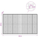 Gabion med 5 mm Tråd og 5x10 cm Maske 350x30x200 cm