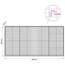 Gabion med 5 mm tråd og 5x10 cm net 400x30x200 cm