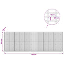 Gabion med 5 mm Tråd og 5x10 cm Maske 600x30x200 cm