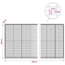 Gabion med 5 mm Tråd og 5x10 cm Maske 950x30x200 cm