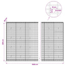 Gabion med 5 mm tråd og 5x10 cm net 1000x30x200 cm