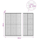 Gabion med 5 mm tråd og 5x10 cm net 1150x30x200 cm