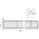 Gabion med 5 mm tråd og 5x10 cm net 450x50x50 cm