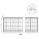 Gabion med 5 mm tråd og 5x10 cm net 1050x50x100 cm