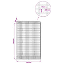 Gabion med 5 mm tråd og 5x10 cm net 100x50x150 cm