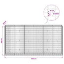 Gabion med 5 mm tråd og 5x10 cm net 300x50x150 cm