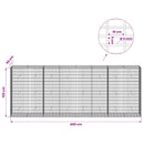 Gabion med 5 mm tråd og 5x10 cm net 400x50x150 cm
