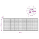 Gabion med 5 mm tråd og 5x10 cm net 450x50x150 cm