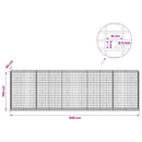 Gabion med 5 mm tråd og 5x10 cm net 500x50x150 cm