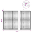 Gabion med 5 mm tråd og 5x10 cm net 900x50x200 cm