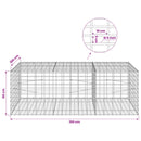 Gabion med 5 mm tråd og 5x10 cm net 150x100x50 cm