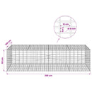 Gabion med 5 mm tråd og 5x10 cm net 200x100x50 cm