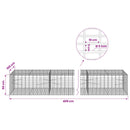 Gabion med 5 mm tråd og 5x10 cm net 400x100x50 cm