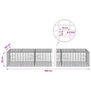 Gabion med 5 mm tråd og 5x10 cm net 1100x100x50 cm