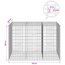 Gabion med 5 mm tråd og 5x10 cm net 150x100x100 cm