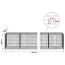 Gabion med 5 mm tråd og 5x10 cm net 400x100x100 cm