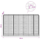 Gabion med 5 mm tråd og 5x10 cm net 350x100x200 cm