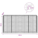 Gabion med 5 mm tråd og 5x10 cm net 400x100x200 cm