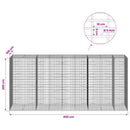 Gabion med 5 mm tråd og 5x10 cm net 450x100x200 cm