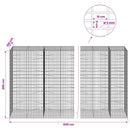 Gabion med 5 mm tråd og 5x10 cm net 650x100x200 cm