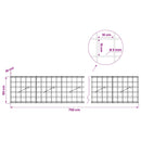 Gabion med 5 mm Tråd og 10x10 cm Net 750x10x50 cm