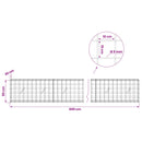 Gabion med 5 mm Tråd og 10x10 cm Net 600x20x50 cm