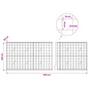 Gabion med 5 mm Tråd og 10x10 cm Net 400x20x100 cm