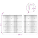 Gabion med 5 mm Tråd og 10x10 cm Net 1000x20x150 cm