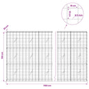 Gabion med 5 mm Tråd og 10x10 cm Net 1150x20x150 cm
