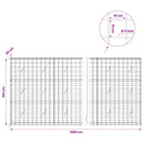 Gabion med 5 mm Tråd og 10x10 cm Net 1200x20x150 cm
